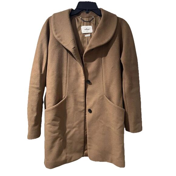 Aritzia Wilfred Wool and Cashmere Women Coat Brown Camel Size X-Small A001712